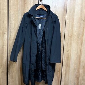 Lands' End Trench Coat Belted w Removable Quilted Lining and Hood Size 1X